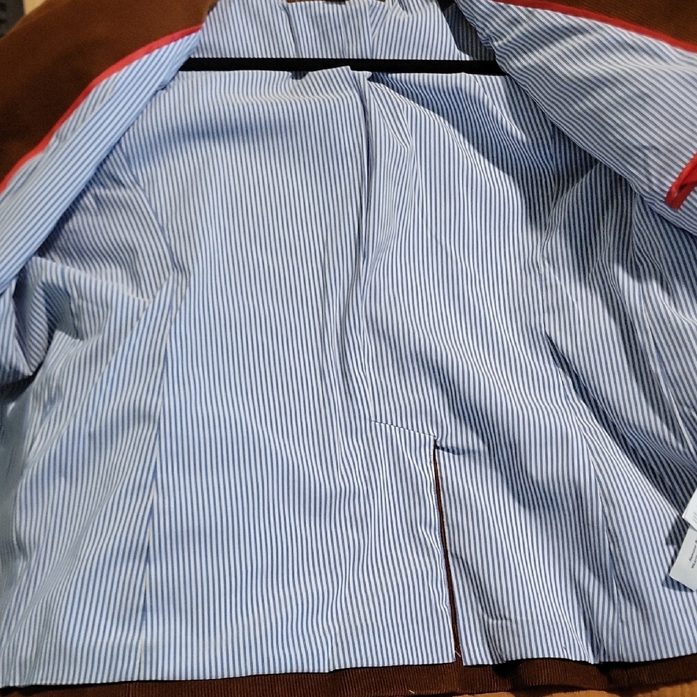 J. Crew Campbell Brown Corduroy Velvet Blazer - 6 - Picture 10 of 11